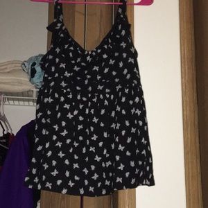 Torrid Butterfly babydoll tank top